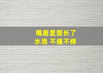 嘴唇里面长了水泡 不痛不痒